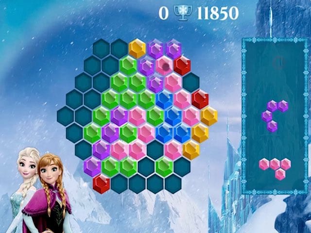 FROZEN ELSA HEXAGON PUZZLE onlinespel | POMU Spel